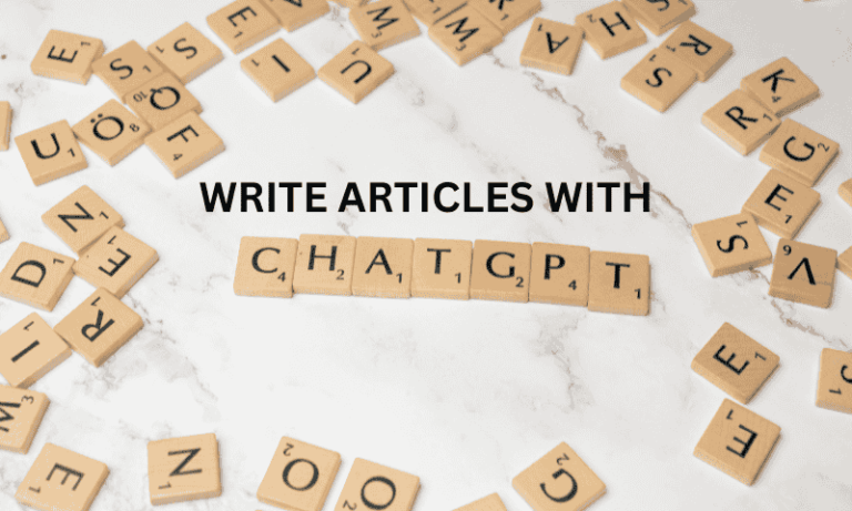 Chatgpt to write articles